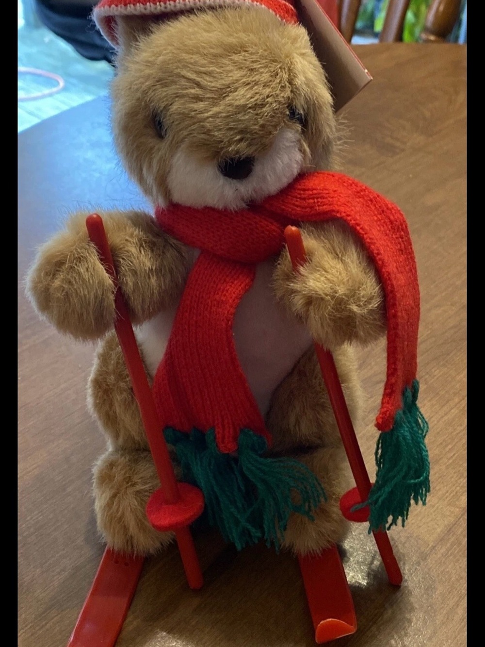 Christmas Skiing Plush Squirrel ByAPPLAUSE Vintage With Hat And Tags